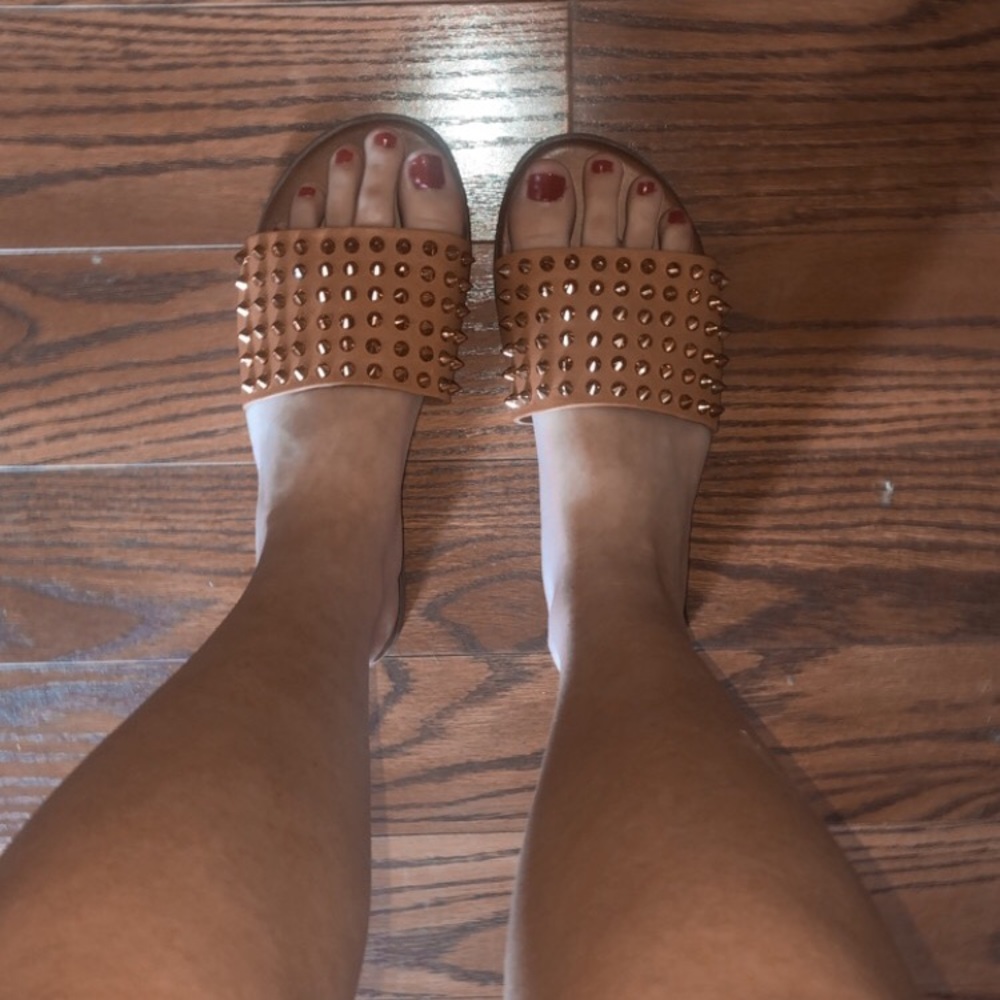 Steve Madden Studded Spike Slides